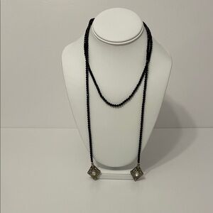 Heidi Daus Black Crystal Beaded Necklace